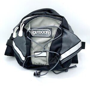 OUTDOOR PRODUCTS Hip Waist Fanny Pack Bag Water Hydration Hiking Gray